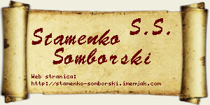 Stamenko Somborski vizit kartica
